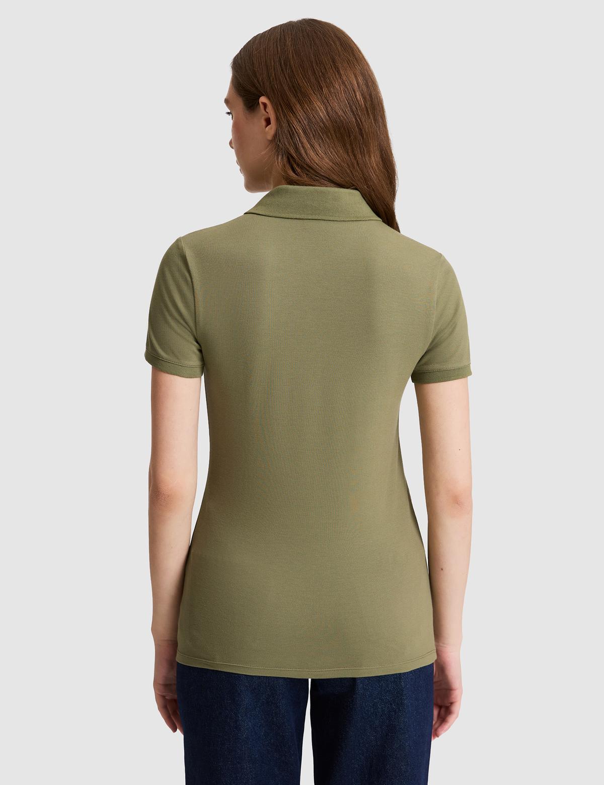 Haki Slim Fit Basic Tişört - 50325456021