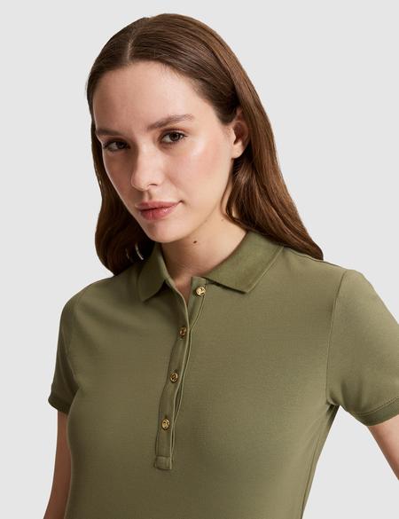 Haki Slim Fit Basic Tişört - 50325456021