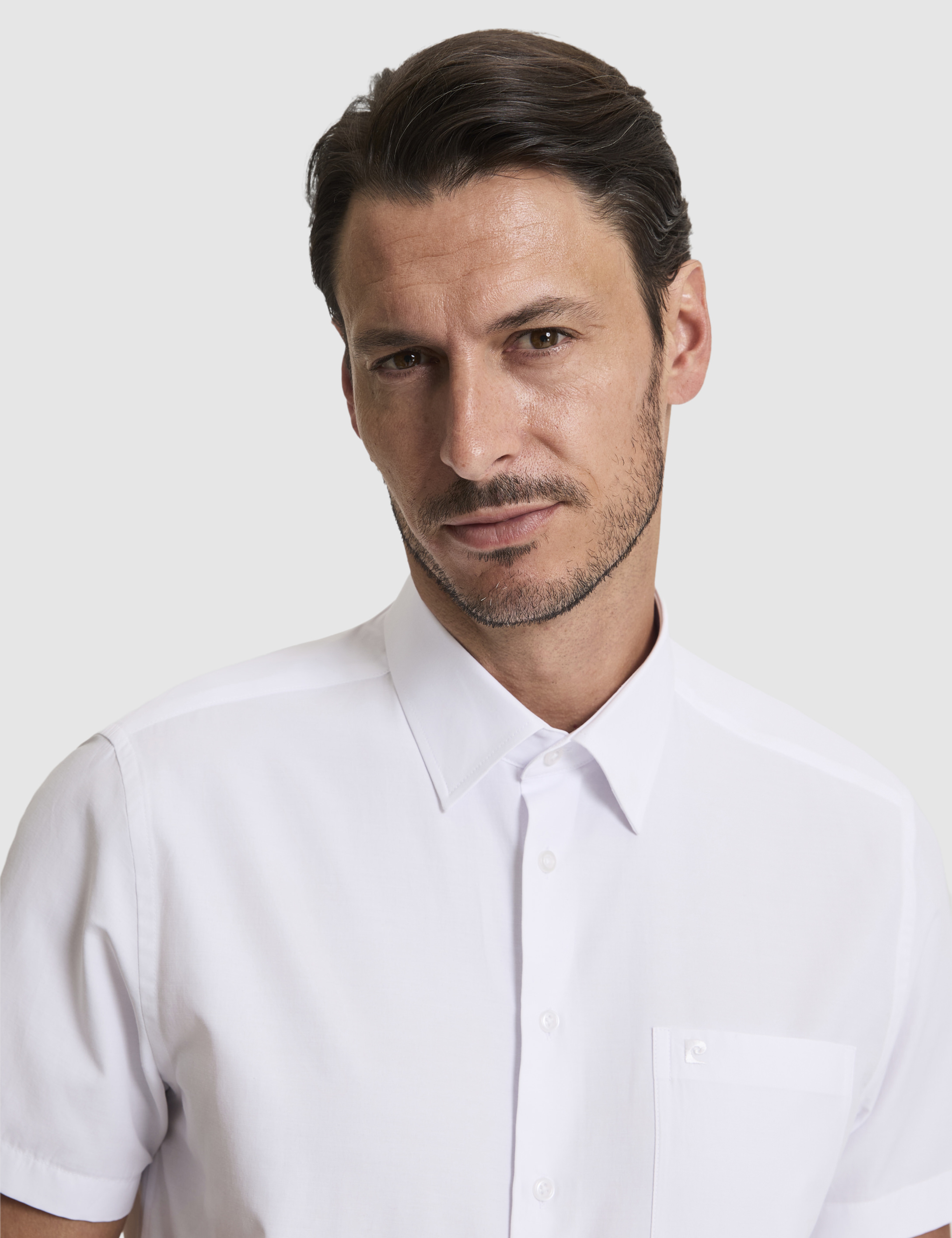 Beyaz Regular Fit Kısa Kollu Gömlek - Image 2