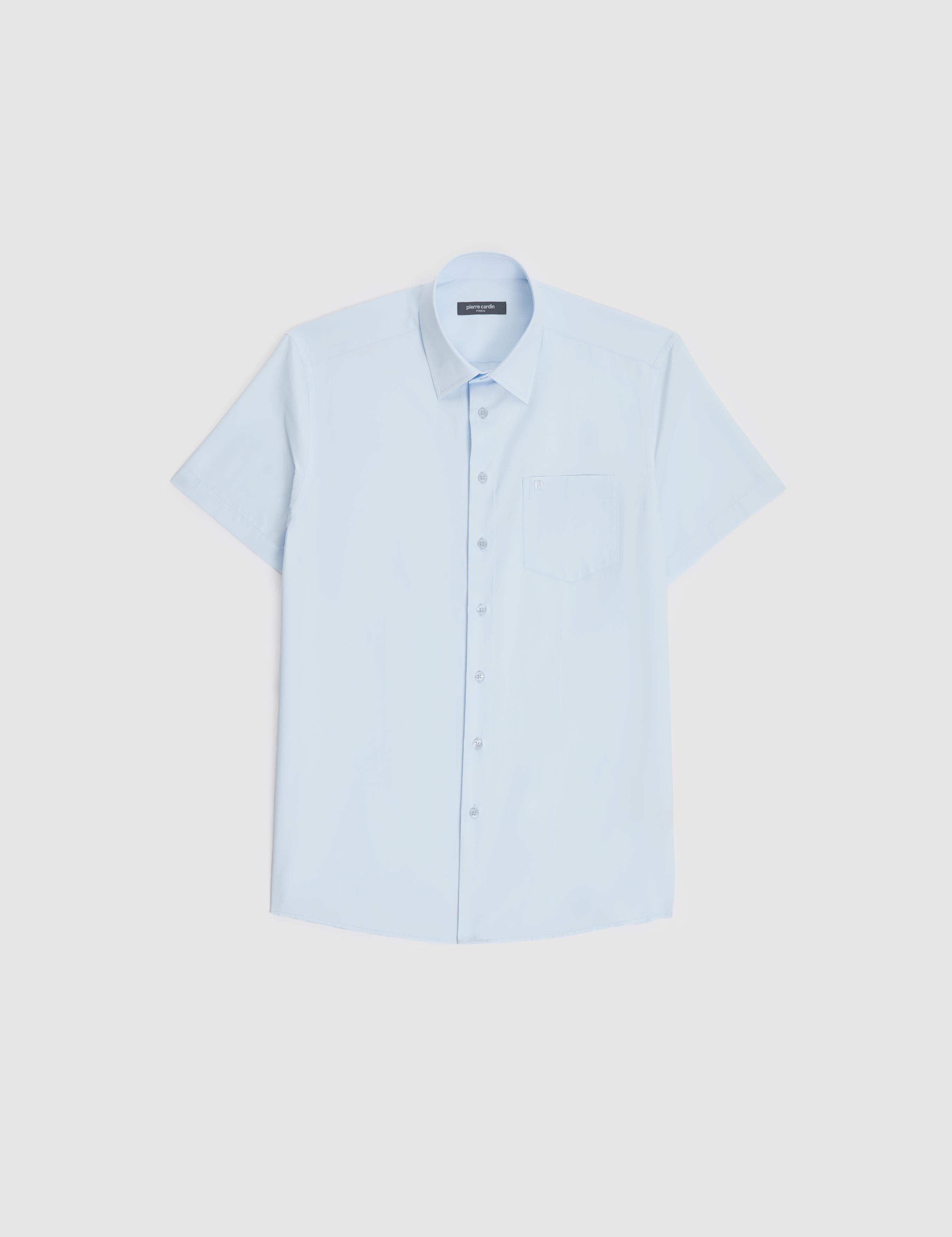 Açık Mavi Regular Fit Kısa Kollu Gömlek