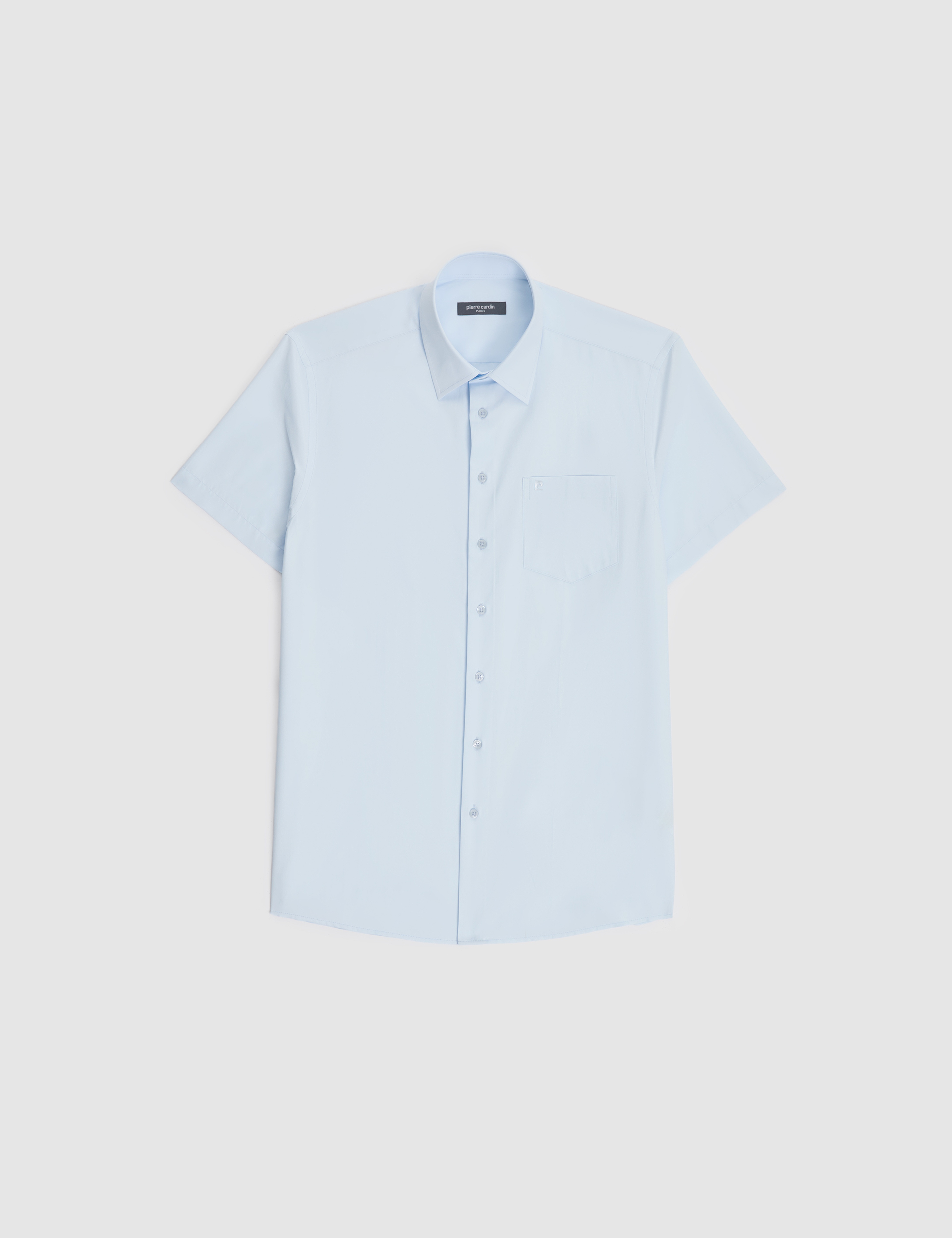 Açık Mavi Regular Fit Kısa Kollu Gömlek - Image 6