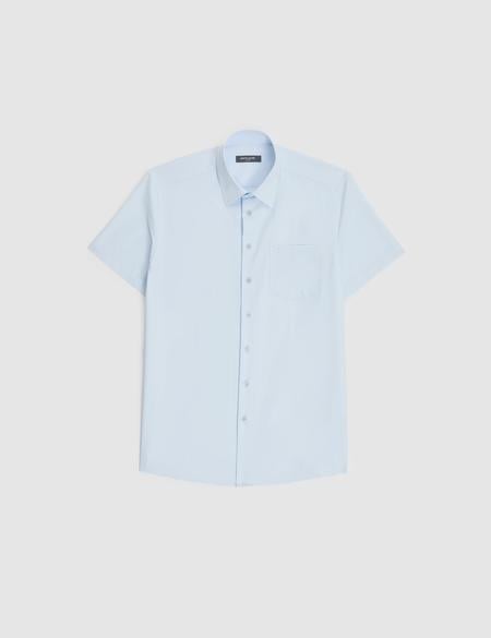 Açık Mavi Regular Fit Kısa Kollu Gömlek - 50325339005