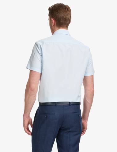 Açık Mavi Regular Fit Kısa Kollu Gömlek