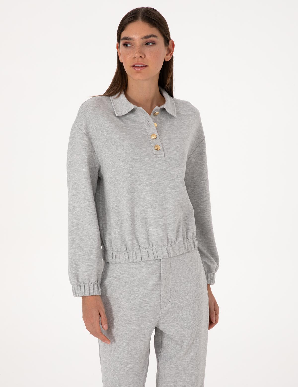 Gri Melanj Oversize Sweatshirt - 50309070014