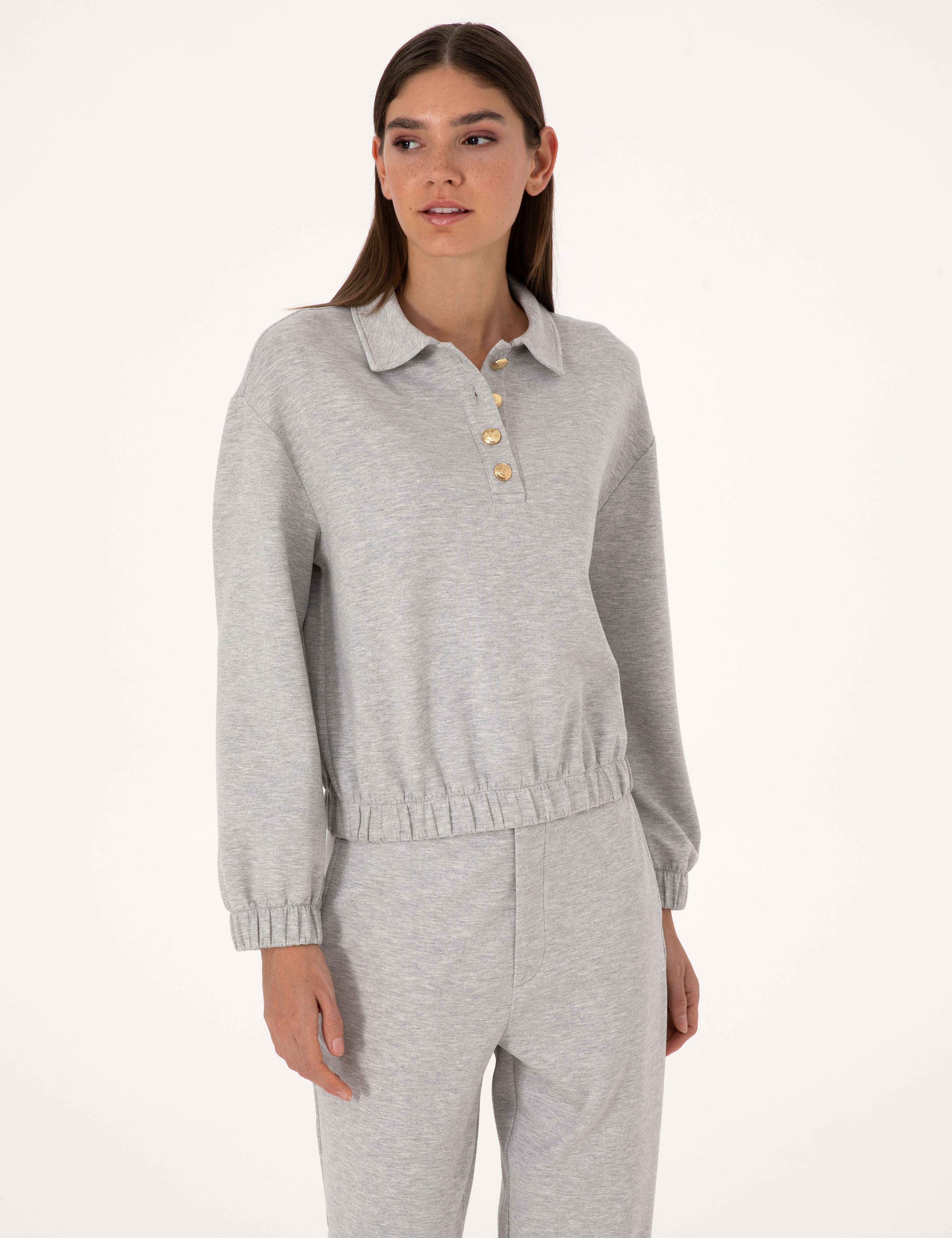 Gri Melanj Oversize Sweatshirt