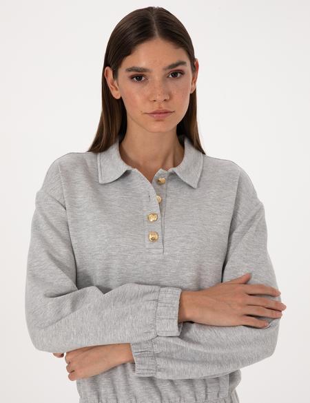 Gri Melanj Oversize Sweatshirt - 50309070014