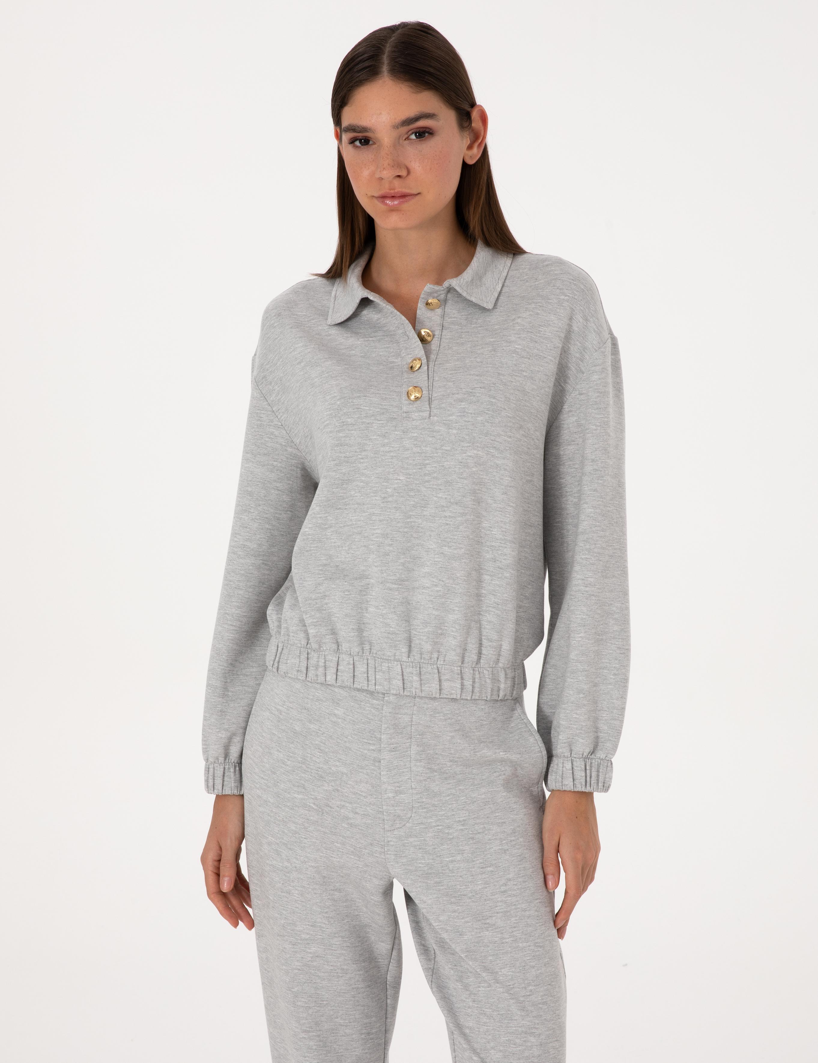 Gri Melanj Oversize Sweatshirt