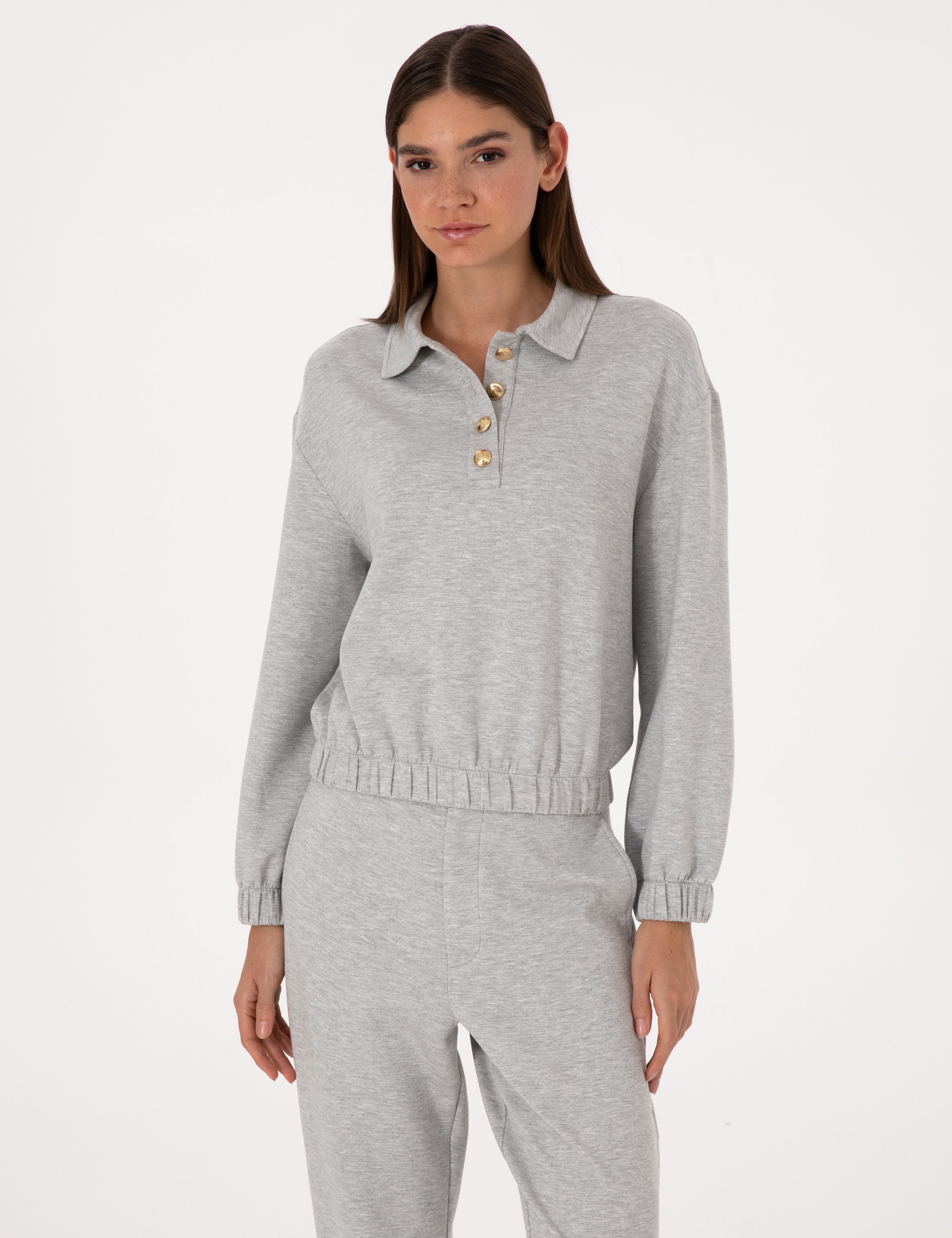 Gri Melanj Oversize Sweatshirt
