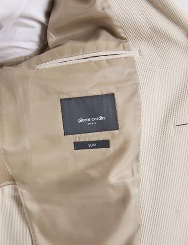 Bej Slim Fit Ceket