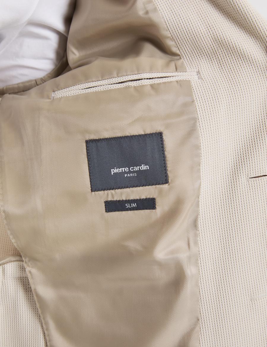 Bej Slim Fit Ceket