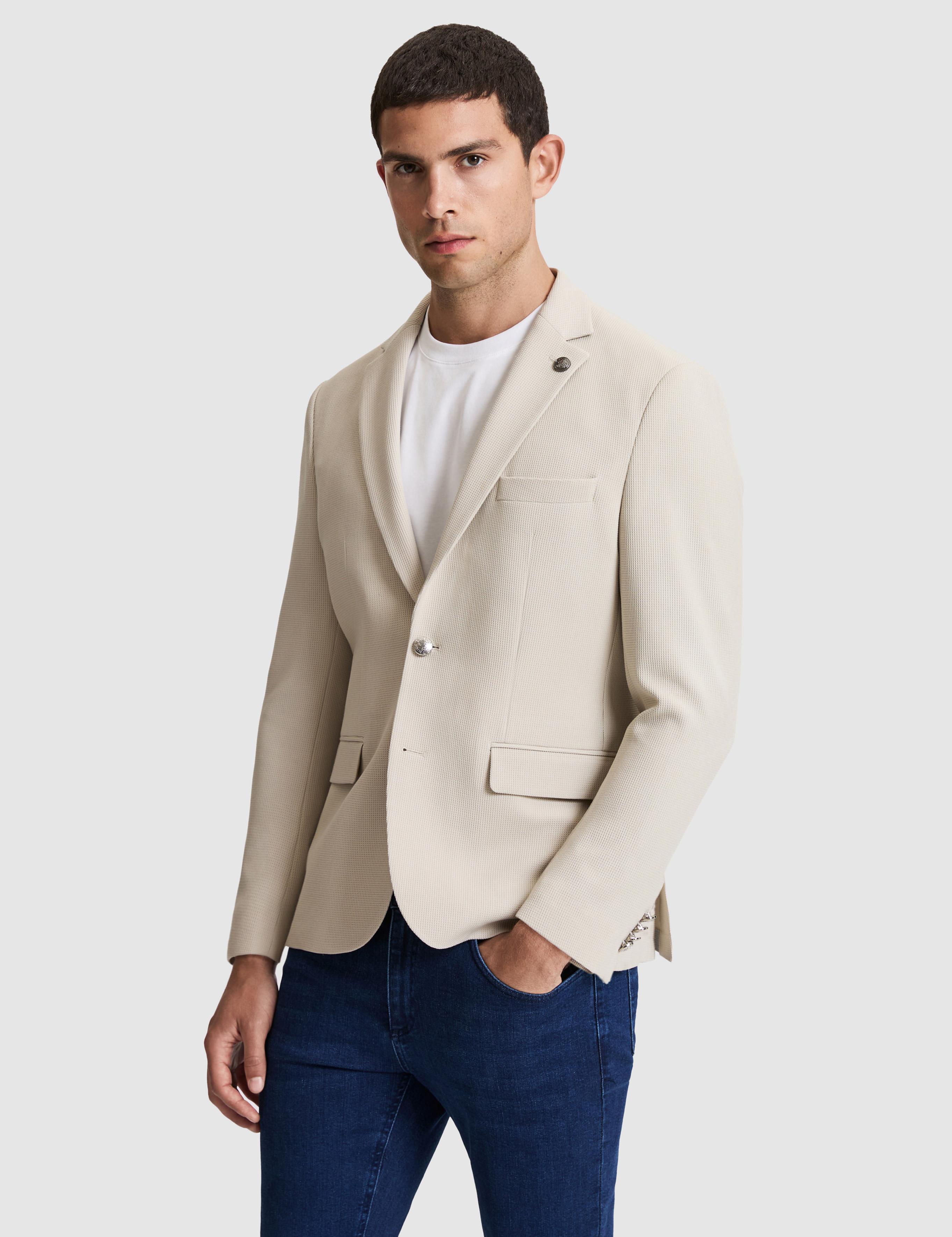 Bej Slim Fit Ceket