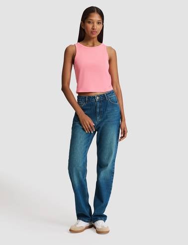 Pembe Ex. Slim Fit Crop Tişört