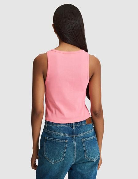 Pembe Ex. Slim Fit Crop Tişört - 50305750012