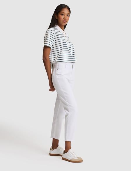 Beyaz Mom High Waist Fit Jean Pantolon - 50313234011