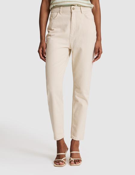 Bej Mom High Waist Fit Jean Pantolon - 50313225004