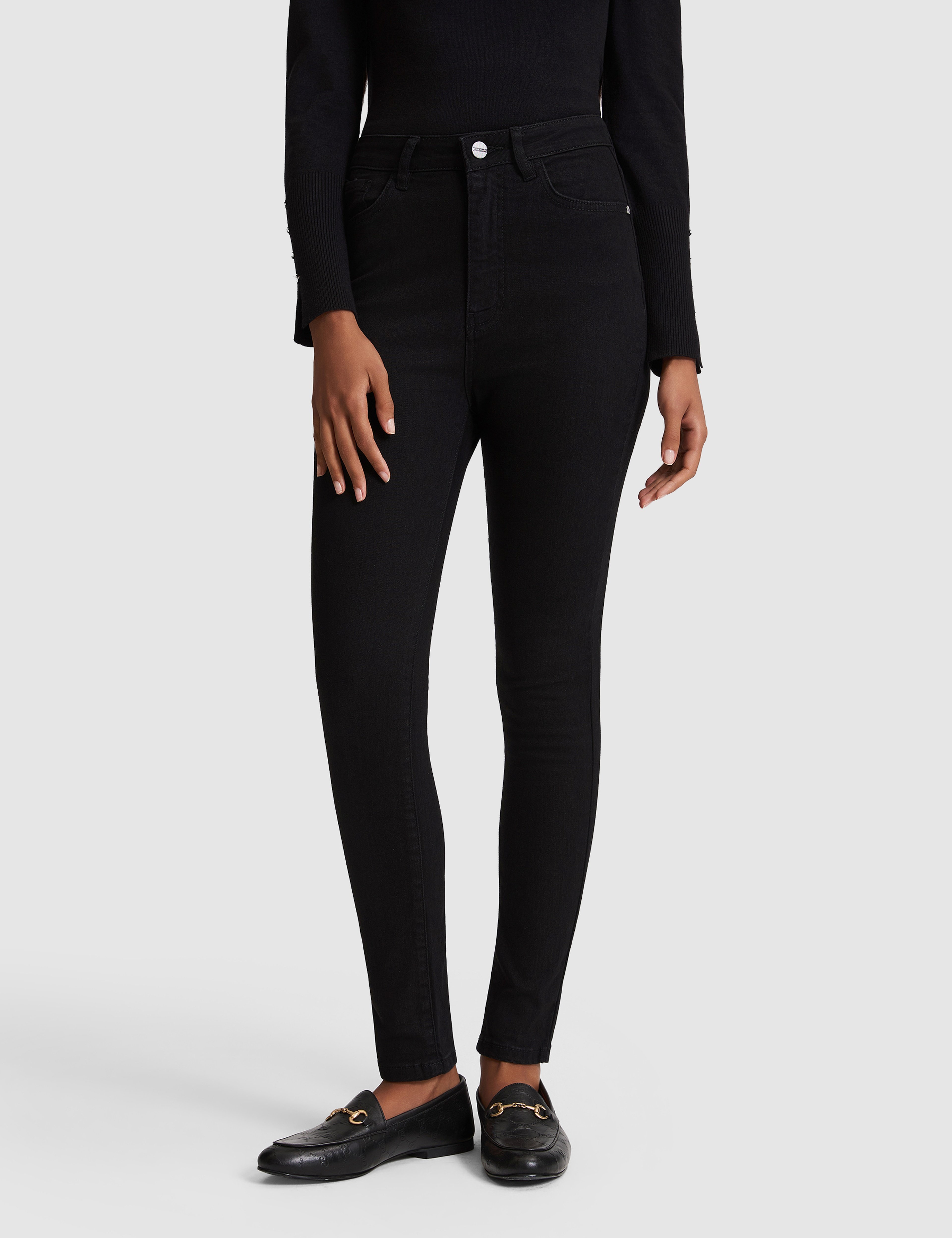 Siyah Skinny Fit Jean Pantolon - Image 2