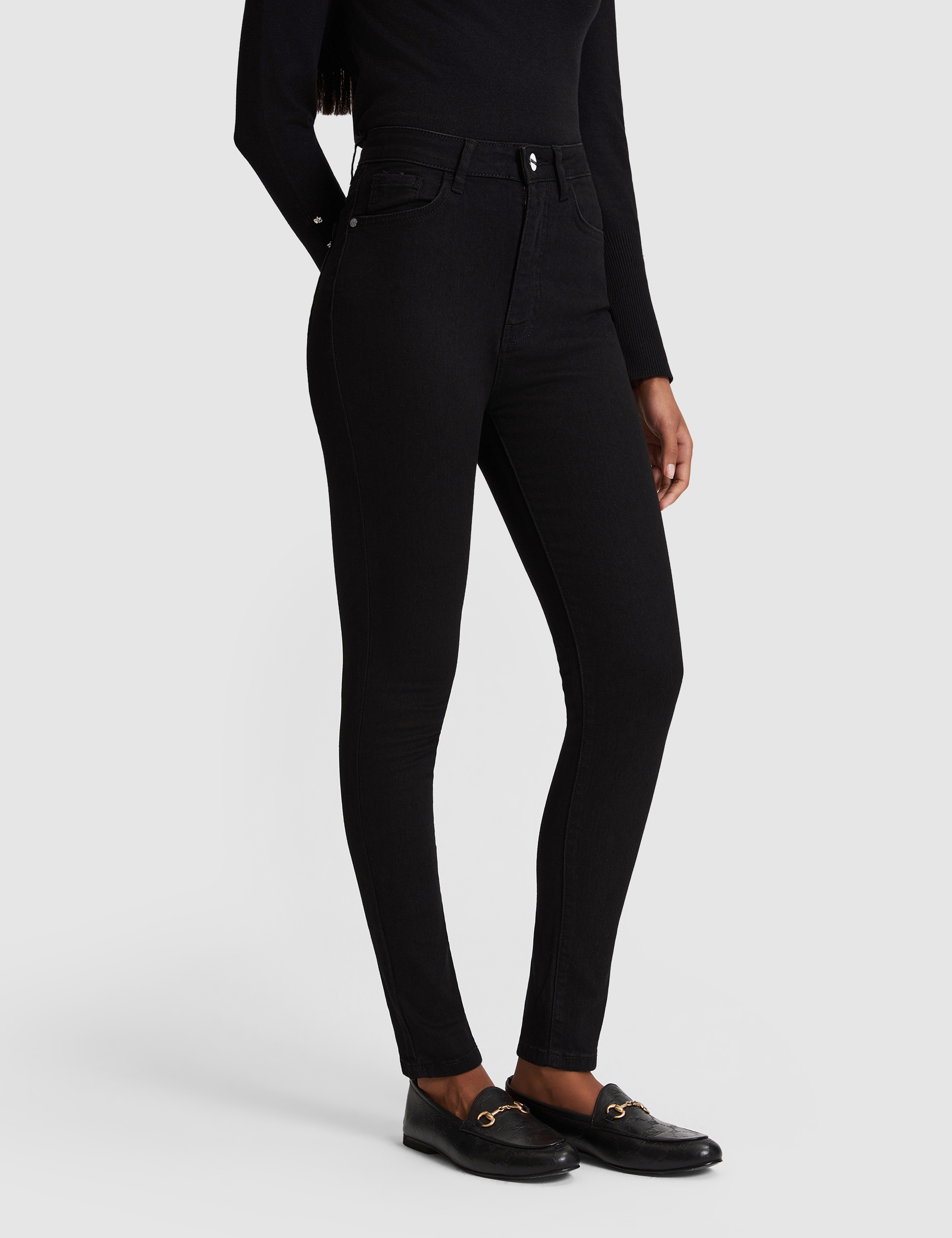 Siyah Skinny Fit Jean Pantolon - Image 4