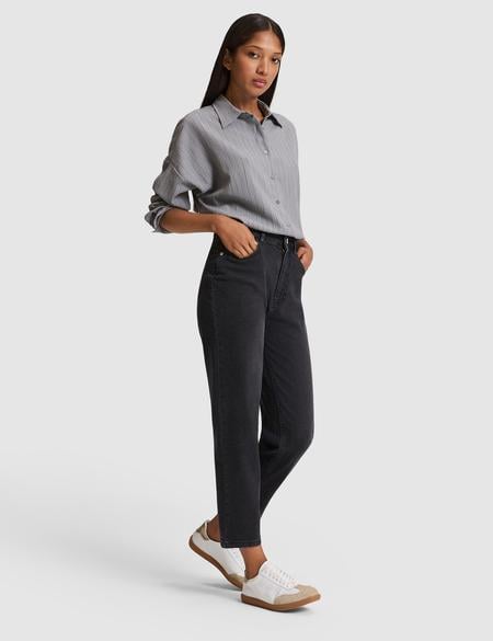 Antrasit Mom High Waist Fit Jean Pantolon - 50318235001