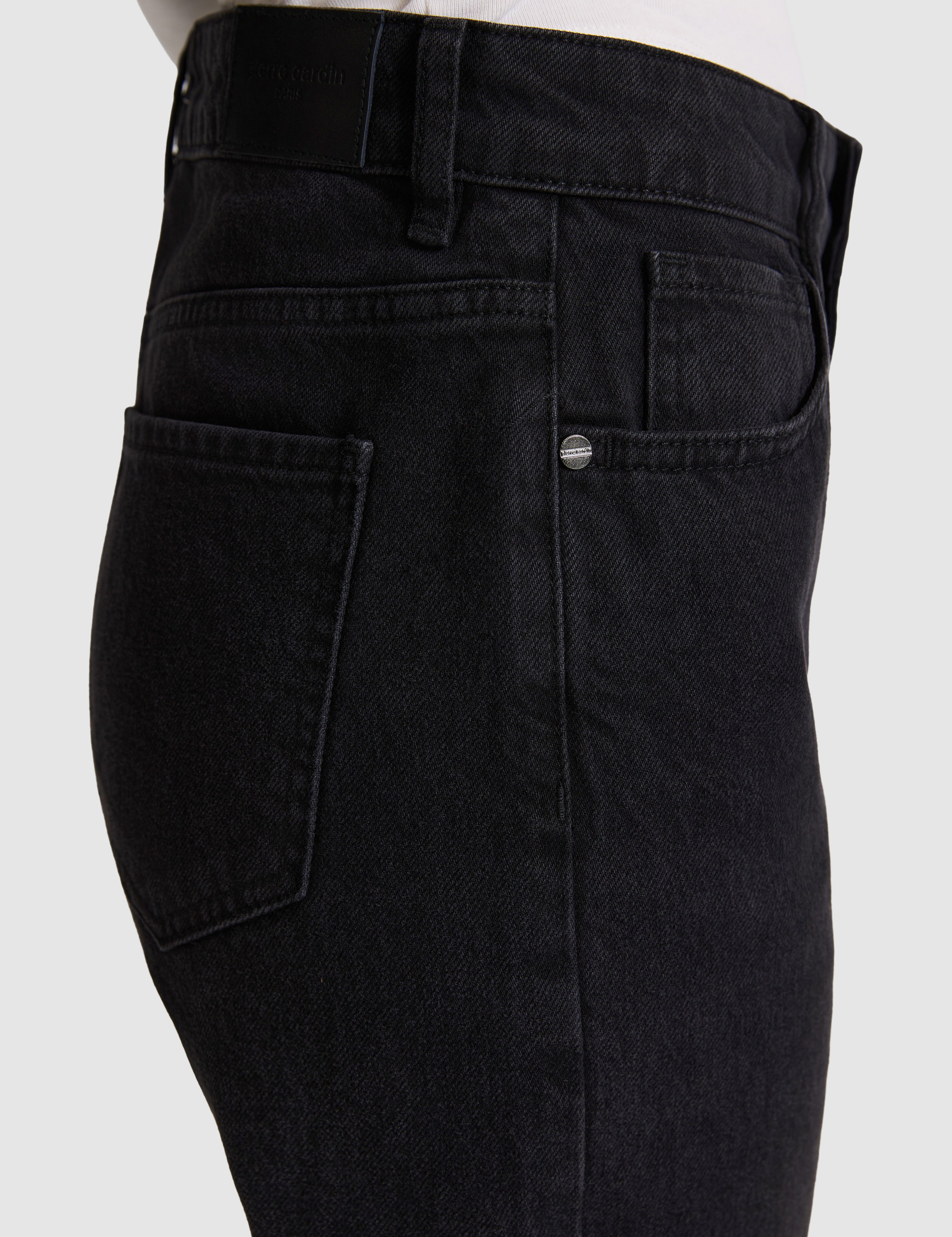 Siyah Straight Fit Jean Pantolon - Image 6