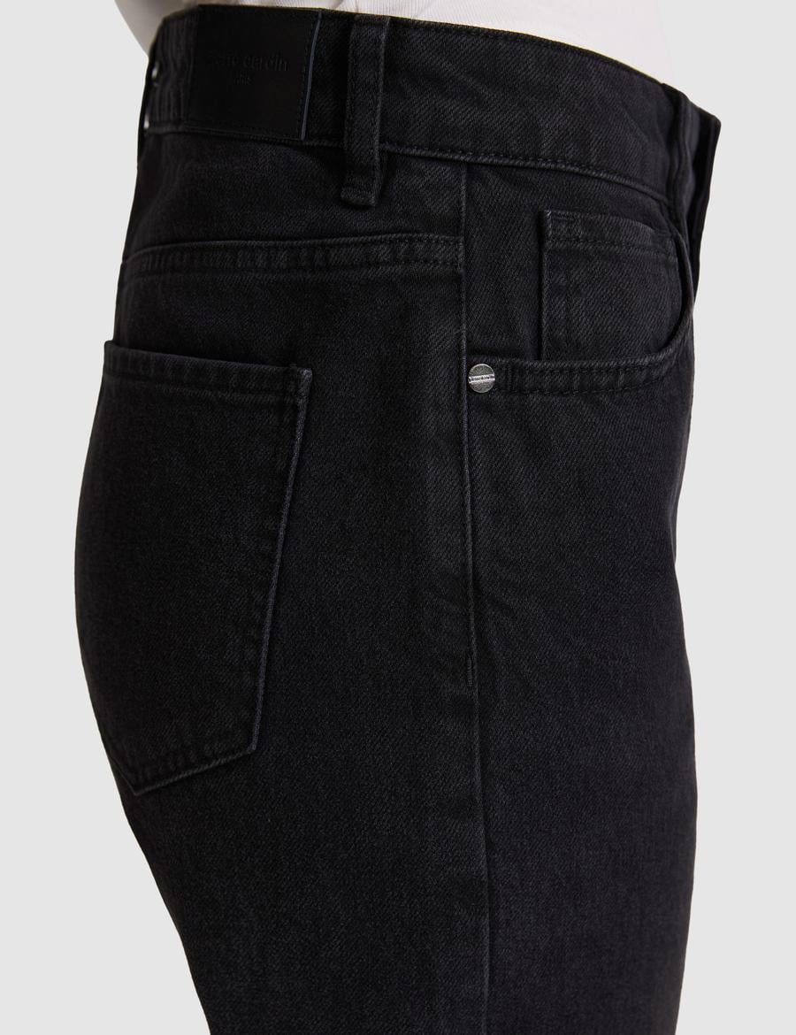 Siyah Straight Fit Jean Pantolon