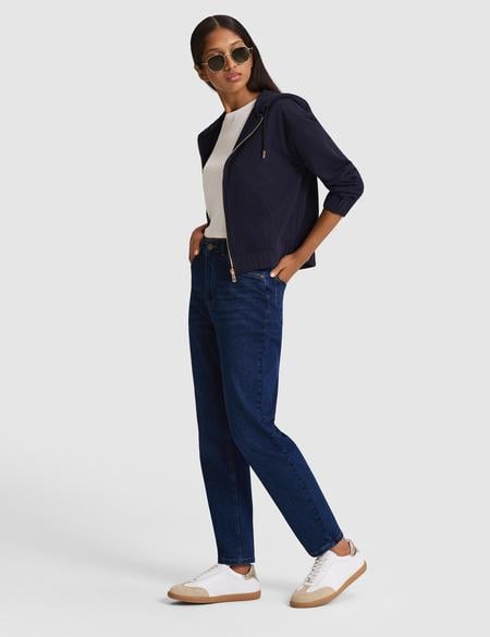 Koyu Mavi Mom High Waist Fit Jean Pantolon - 50318031028