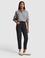 Antrasit Mom High Waist Fit Jean Pantolon