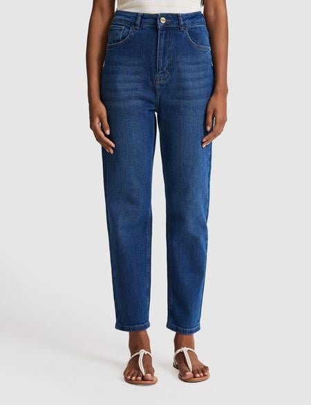 Açık Mavi Mom High Waist Fit Jean Pantolon - 50318254001