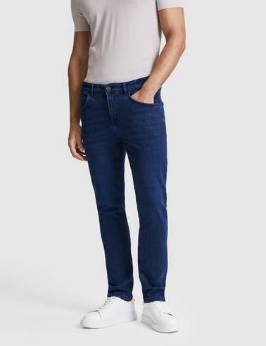 Lacivert Slim Fit Jean Pantolon