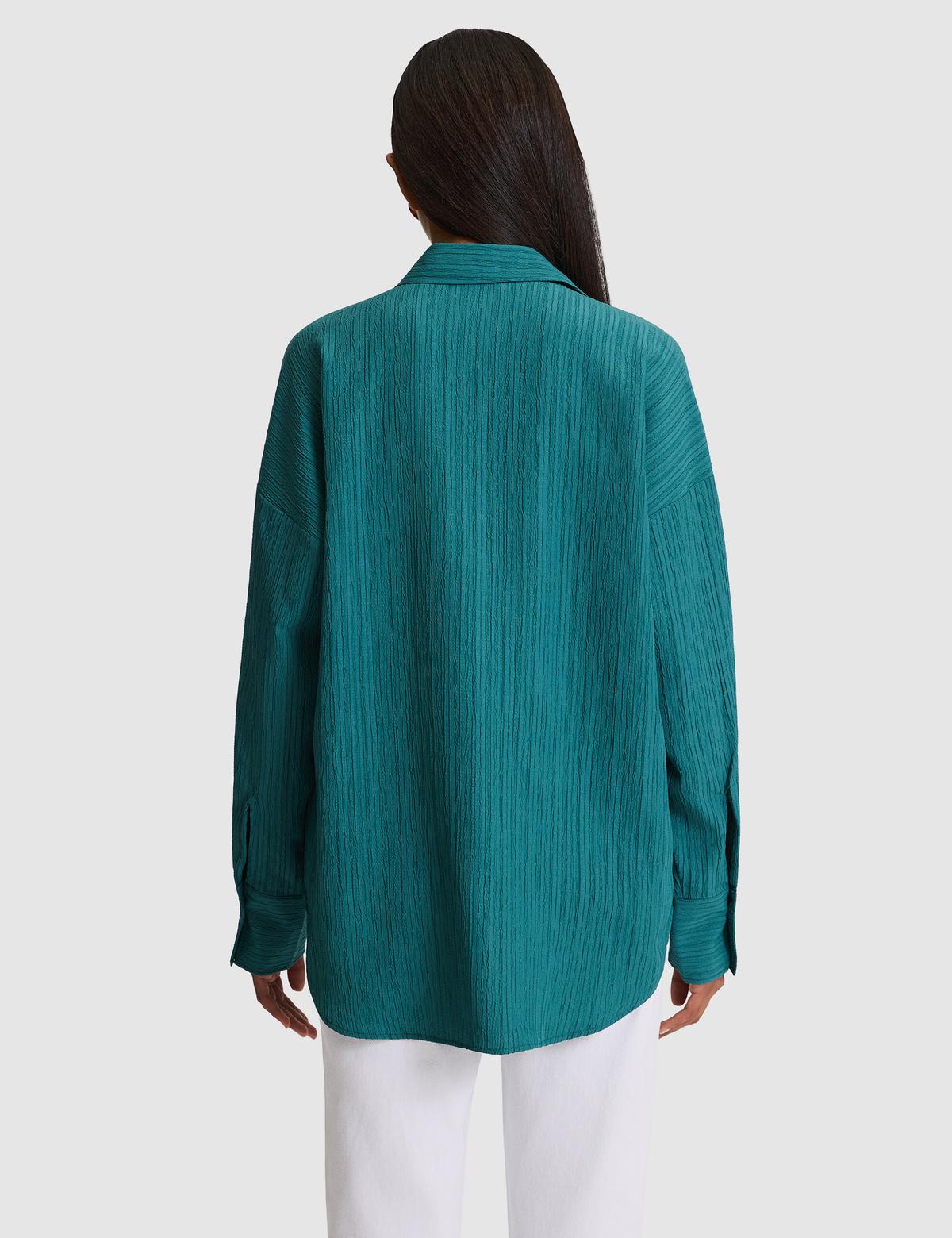 Zümrüt Oversize Uzun Kollu Gömlek - 50318232043