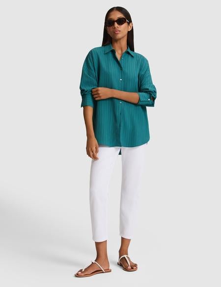 Zümrüt Oversize Uzun Kollu Gömlek - 50318232043