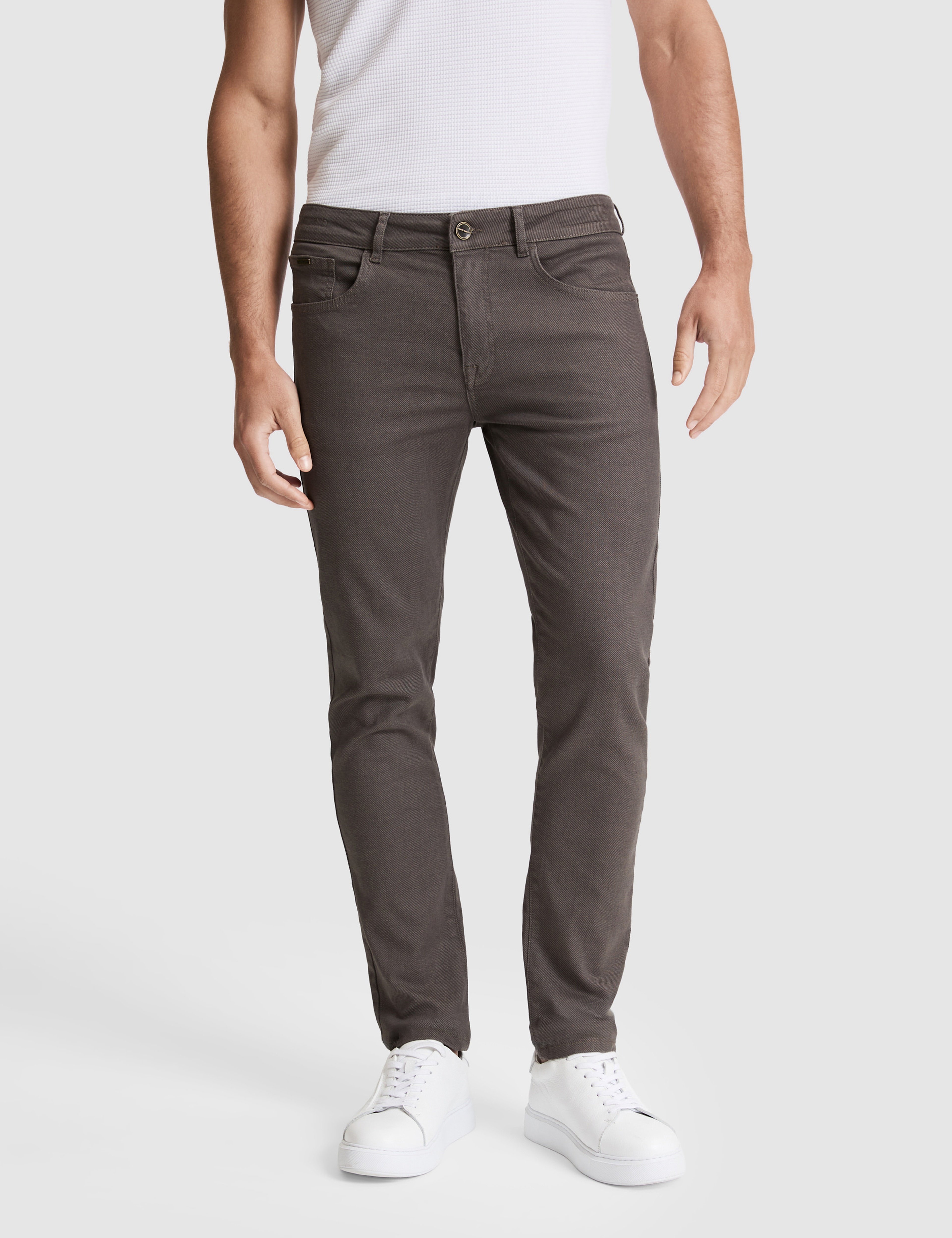Kahverengi Slim Fit Jean Pantolon - Image 2