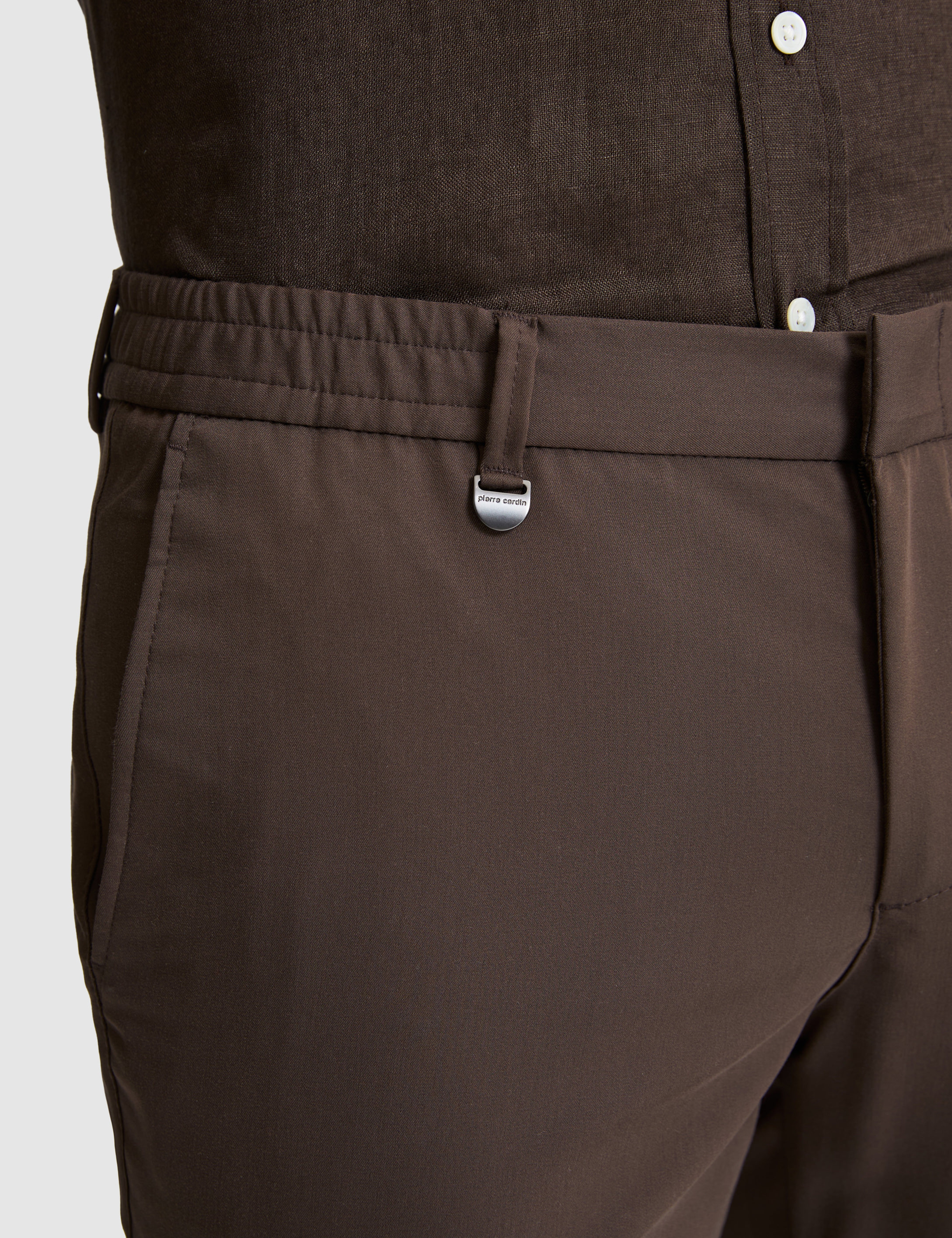 Kahverengi Slim Fit Esnek Bel Klasik Jogger Pantolon - Image 5