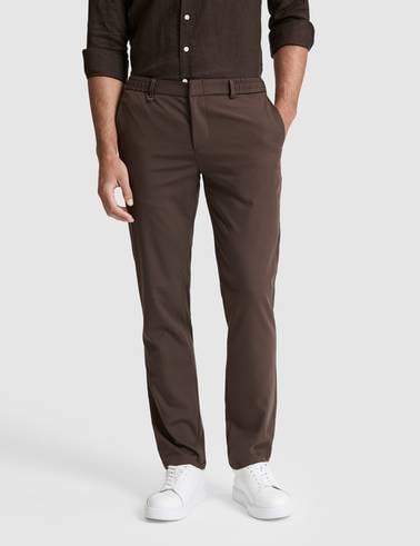 Kahverengi Slim Fit Esnek Bel Klasik Jogger Pantolon