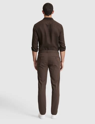 Kahverengi Slim Fit Esnek Bel Klasik Jogger Pantolon