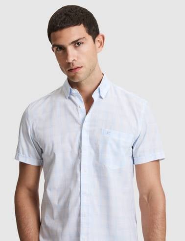 Mavi Regular Fit Kısa Kollu Gömlek