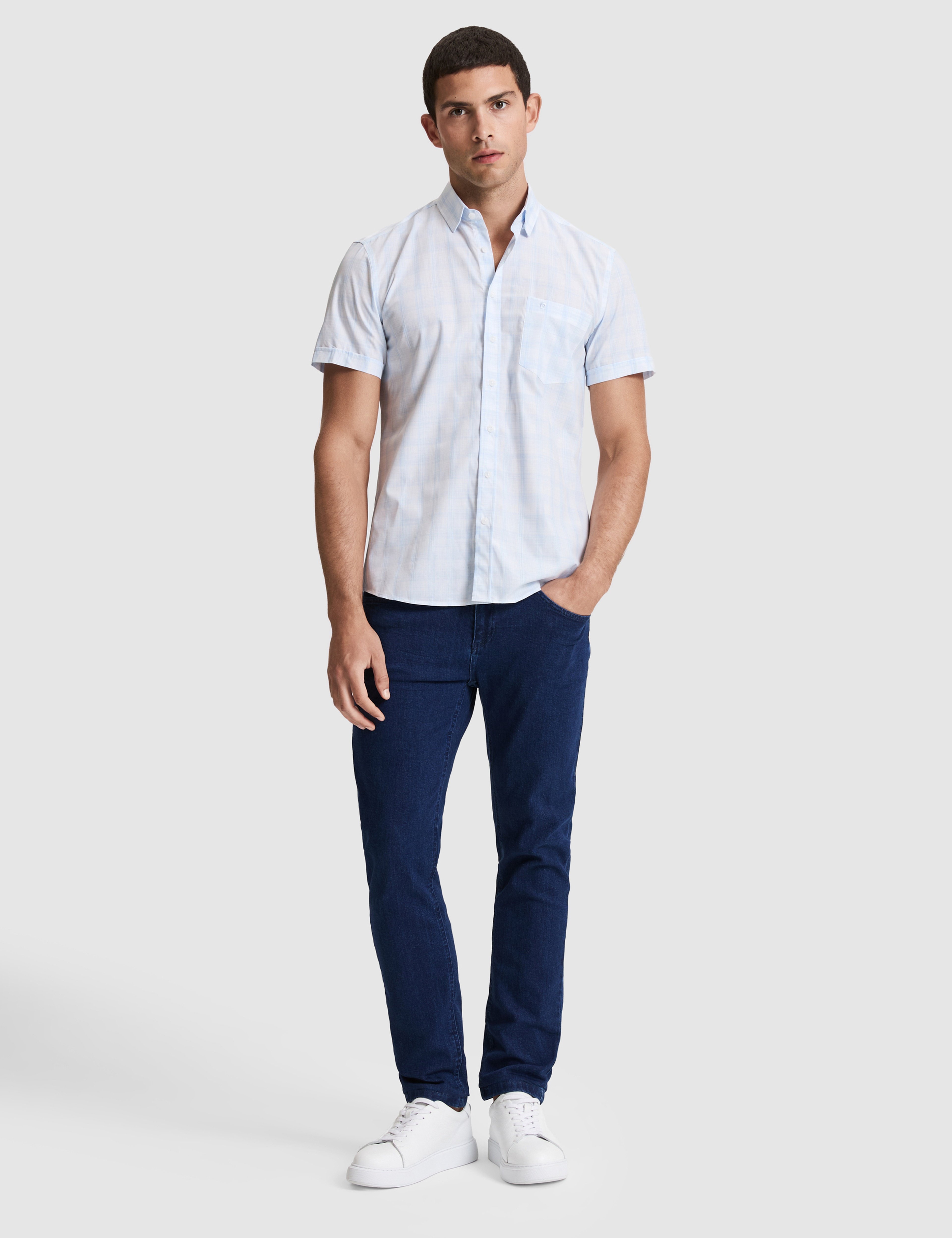 Mavi Regular Fit Kısa Kollu Gömlek
