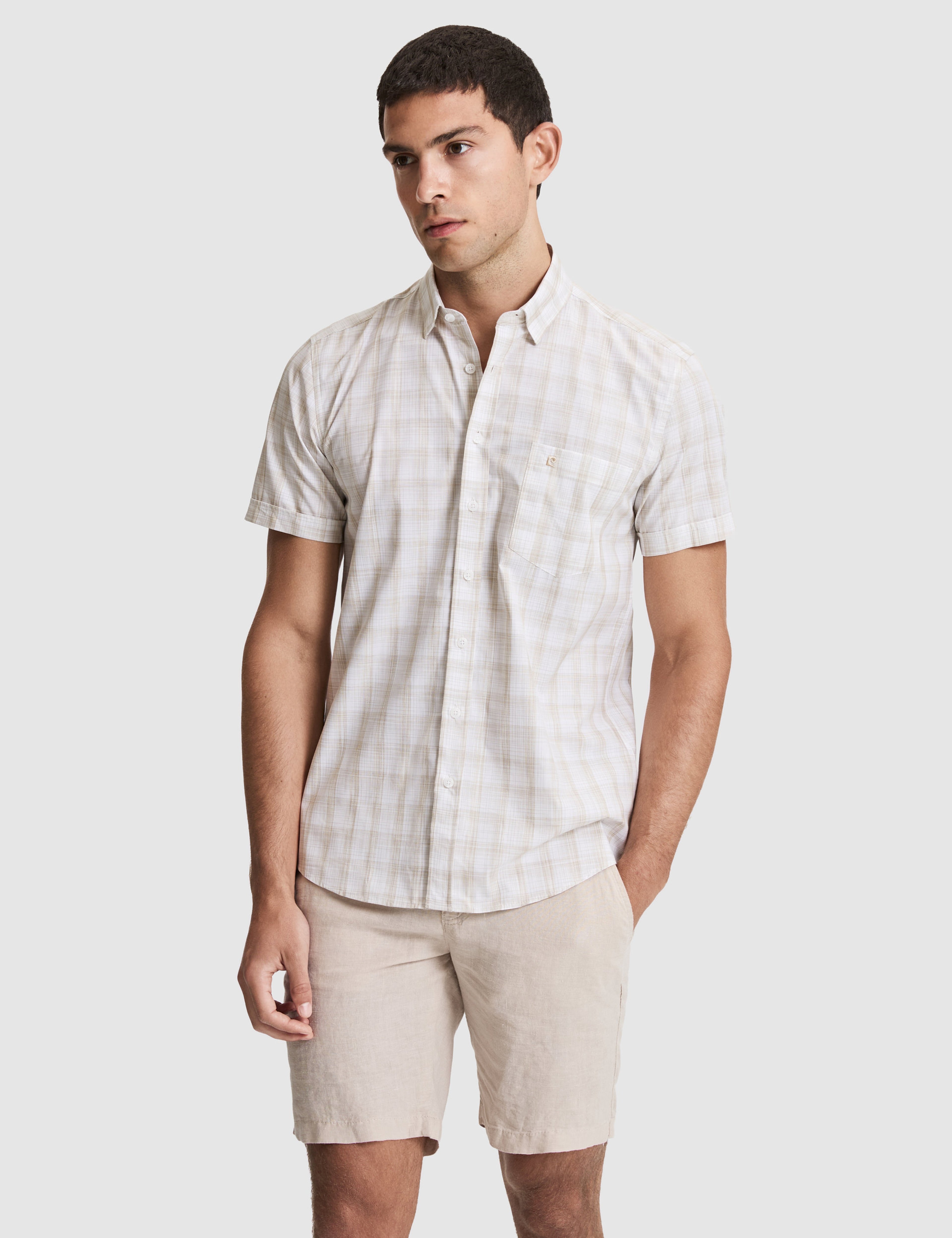 Haki Regular Fit Kısa Kollu Gömlek