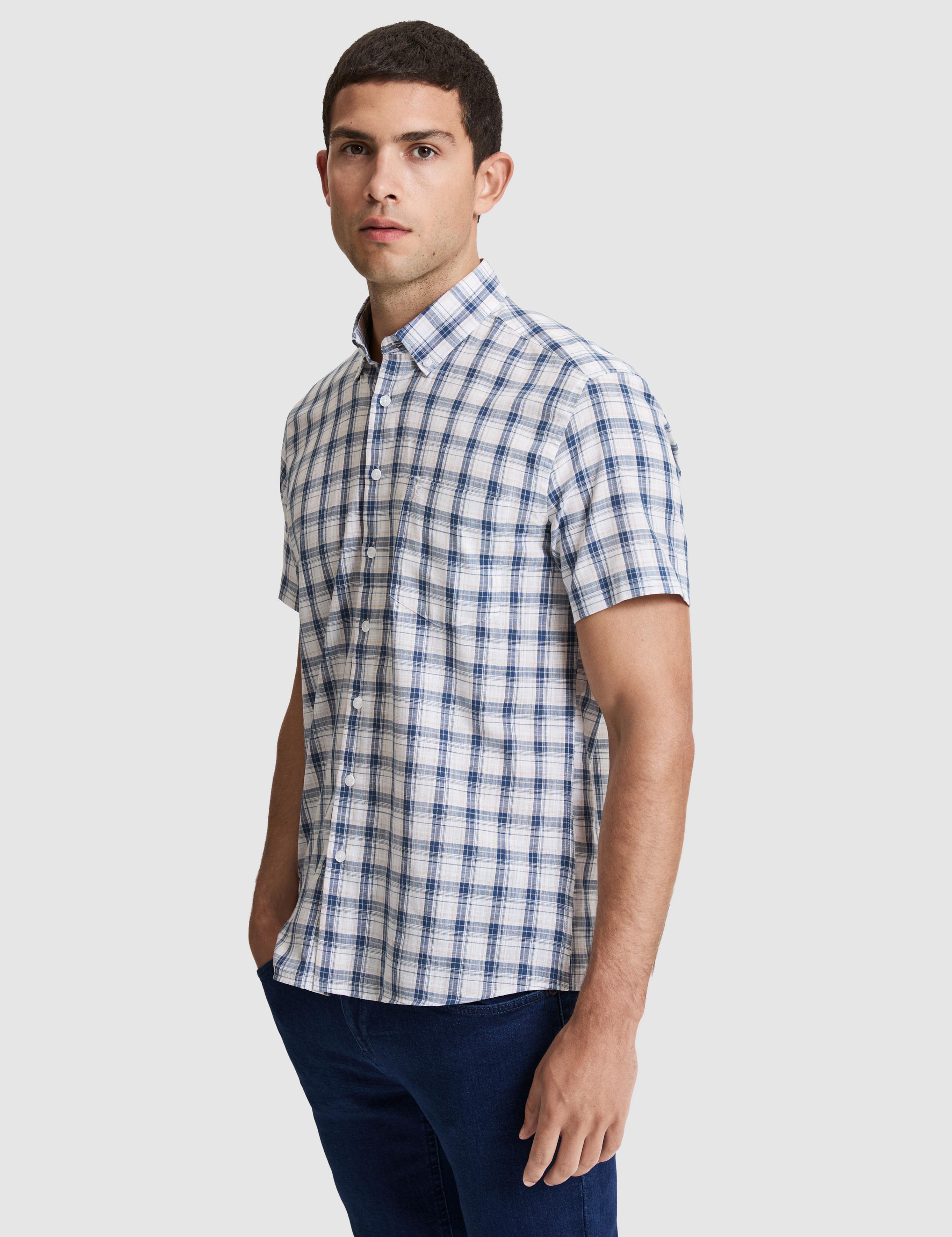 Mavi Regular Fit Kısa Kollu Gömlek
