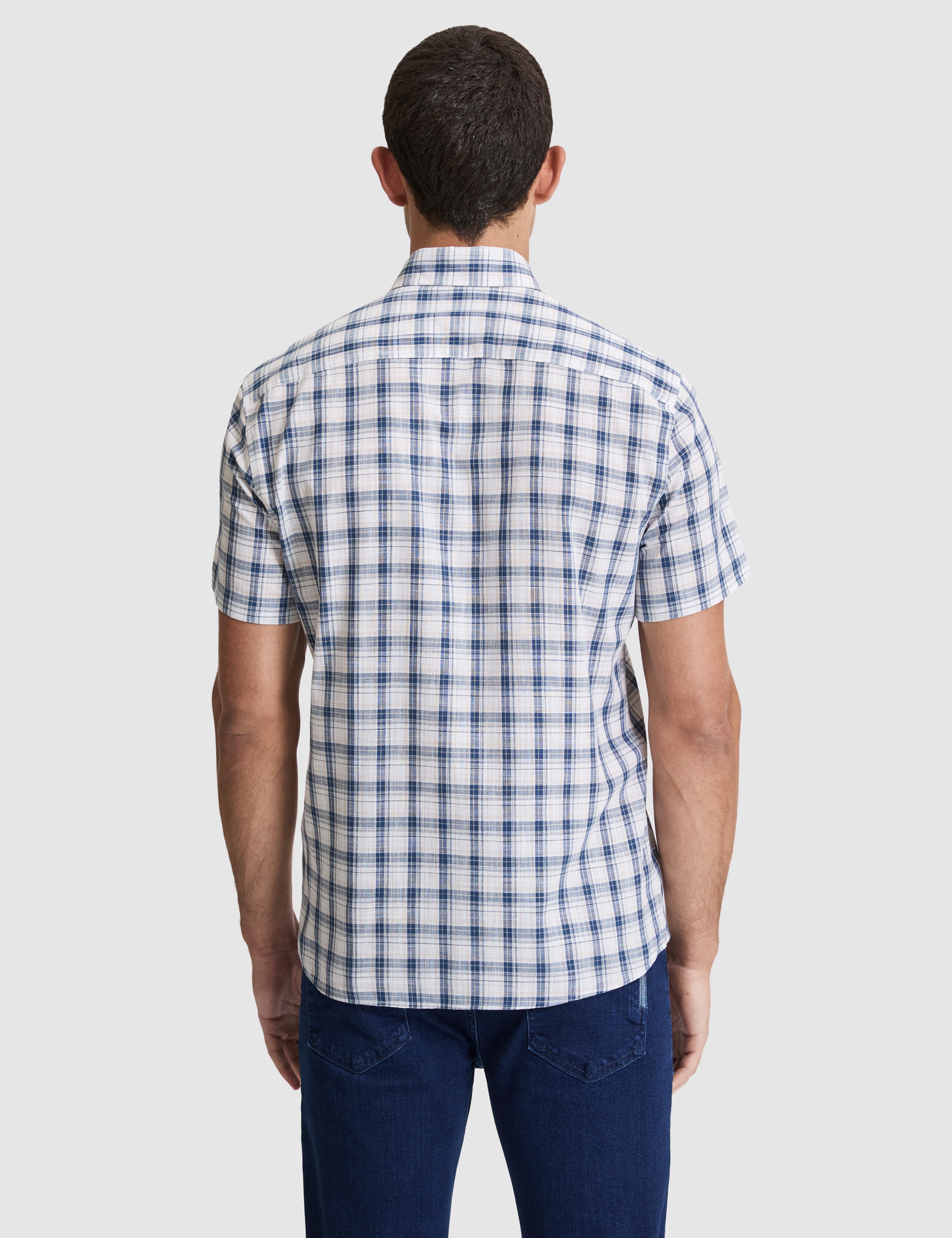 Mavi Regular Fit Kısa Kollu Gömlek - Image 5