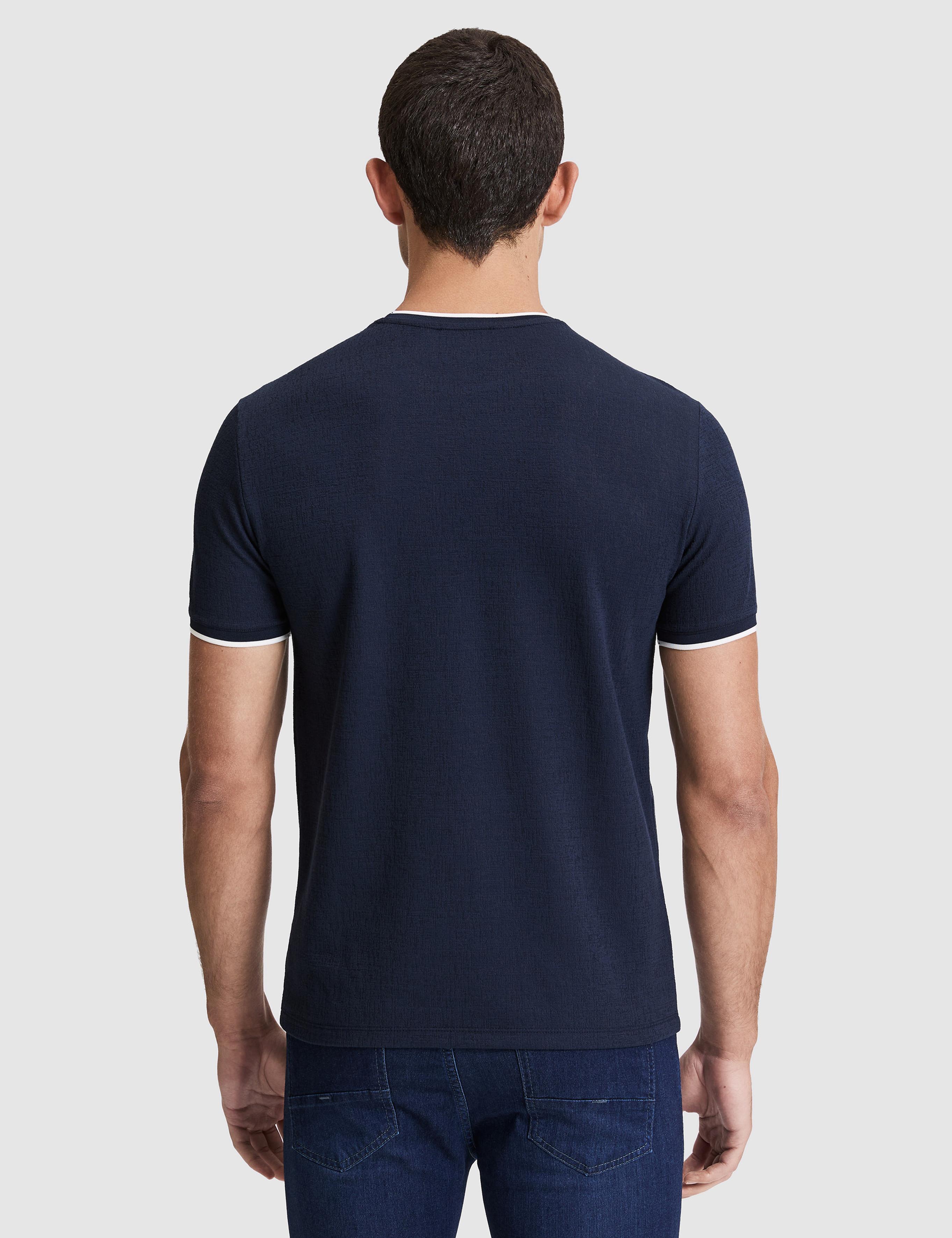 Lacivert Slim Fit Bisiklet Yaka Tişört
