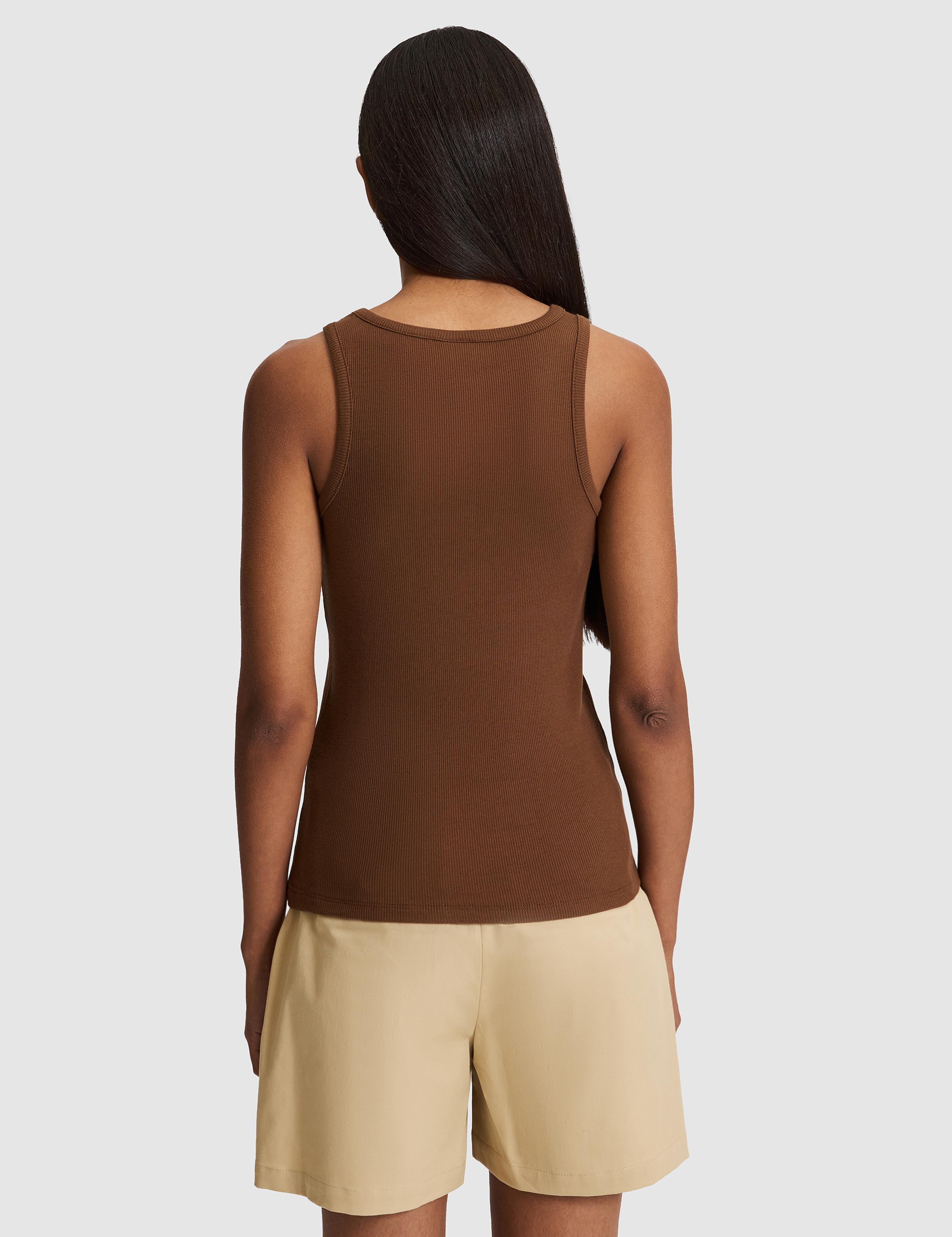 Kahverengi Slim Fit Örme Bluz