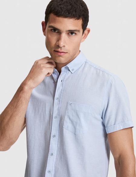 Açık Mavi Regular Fit Kısa Kollu Gömlek - 50320933107