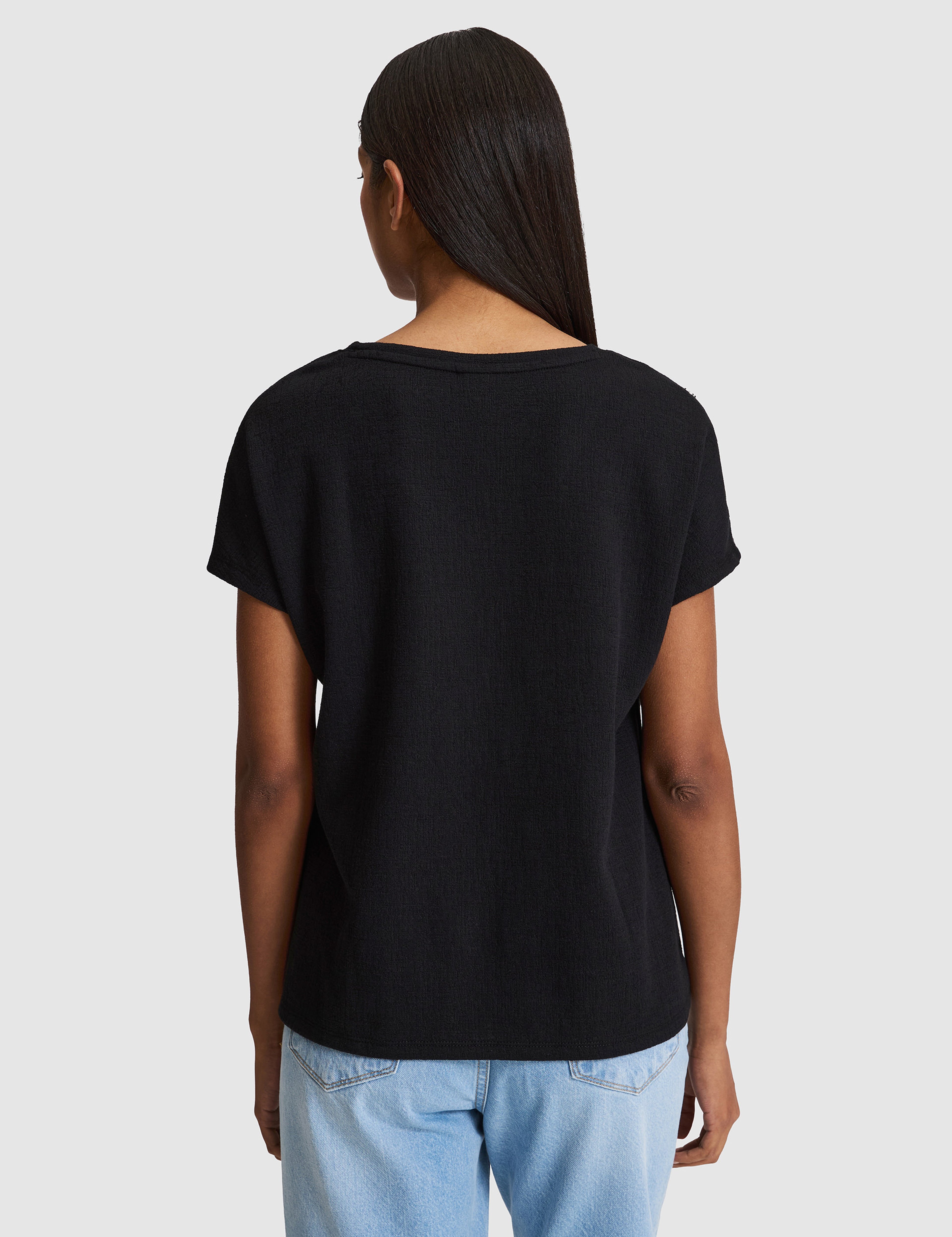 Siyah Comfort Fit Tişört - Image 5