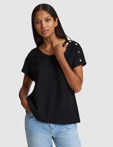 Siyah Comfort Fit Tişört