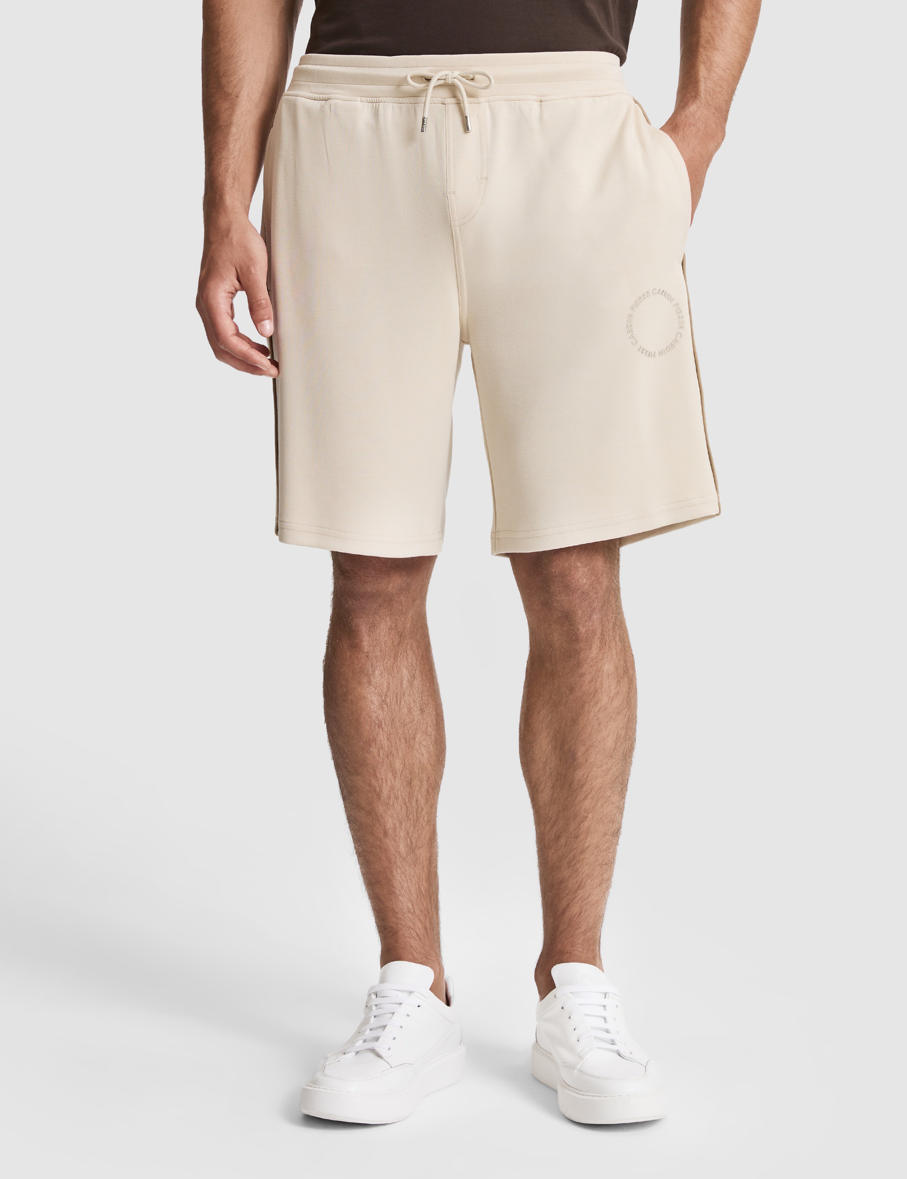 Bej Comfort Fit Örme Şort