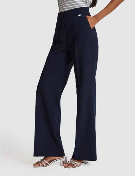 Lacivert Flare Fit Kumaş Pantolon - 50323329005