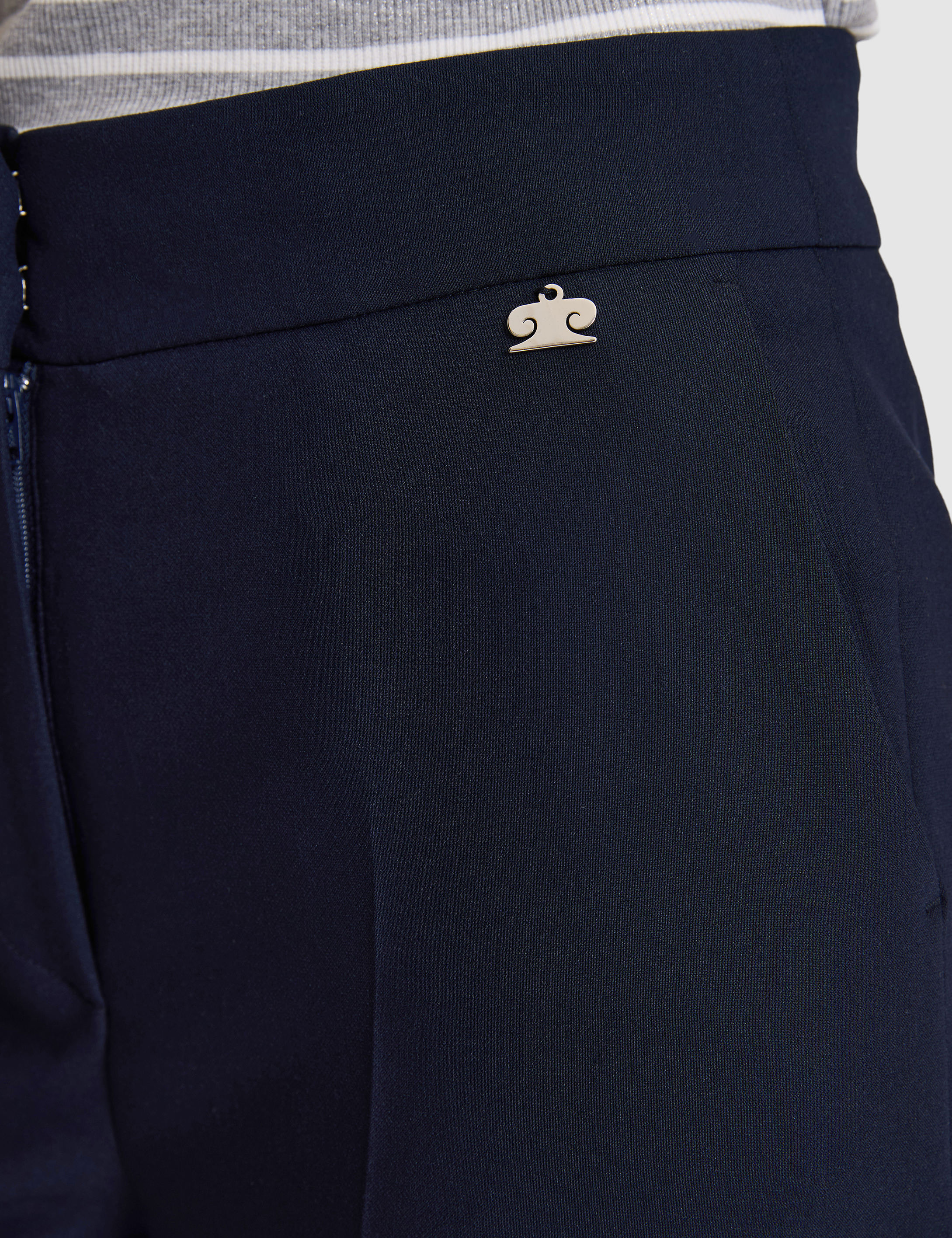 Lacivert Flare Fit Kumaş Pantolon - 50323329005