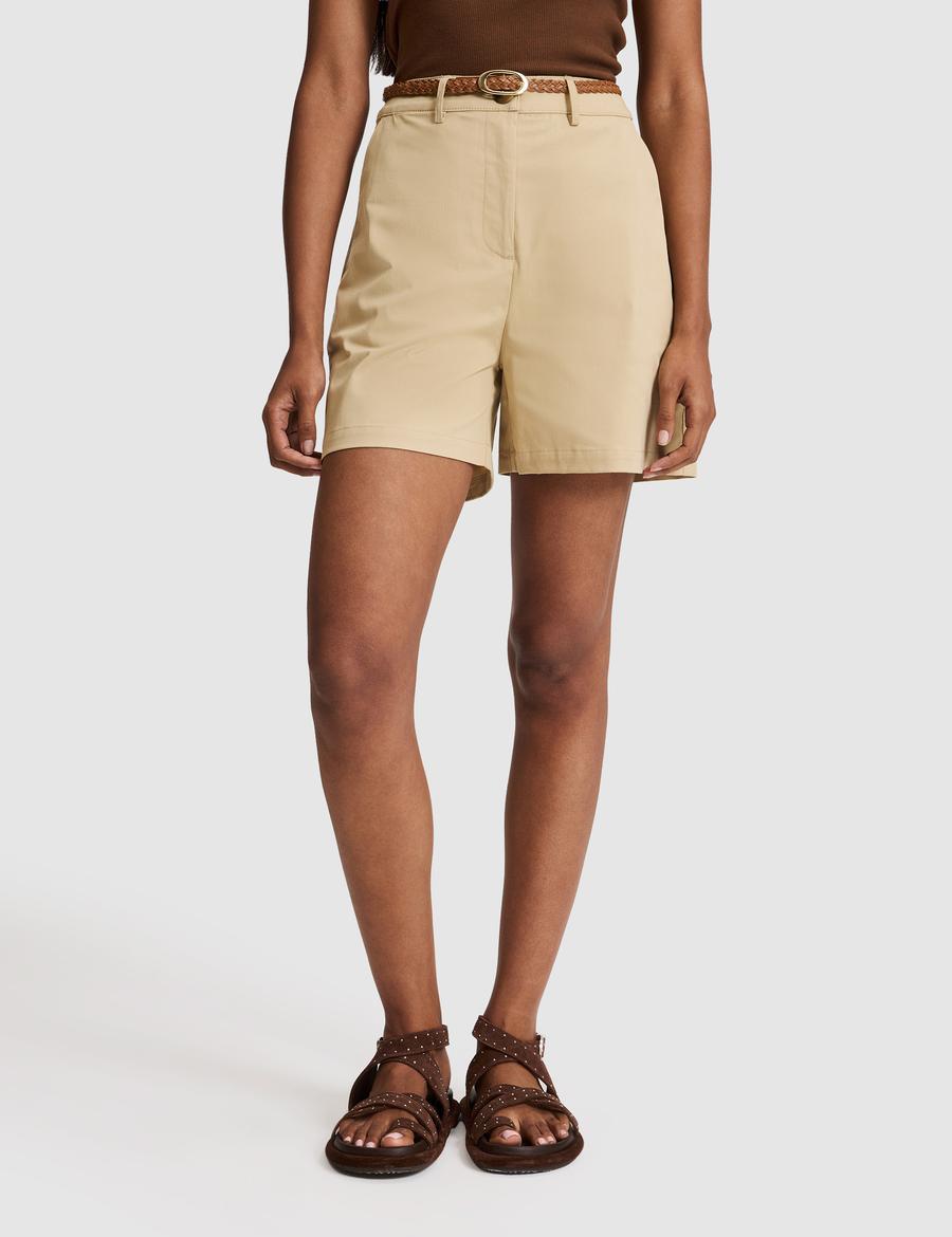 Bej Comfort Fit Bermuda Şort