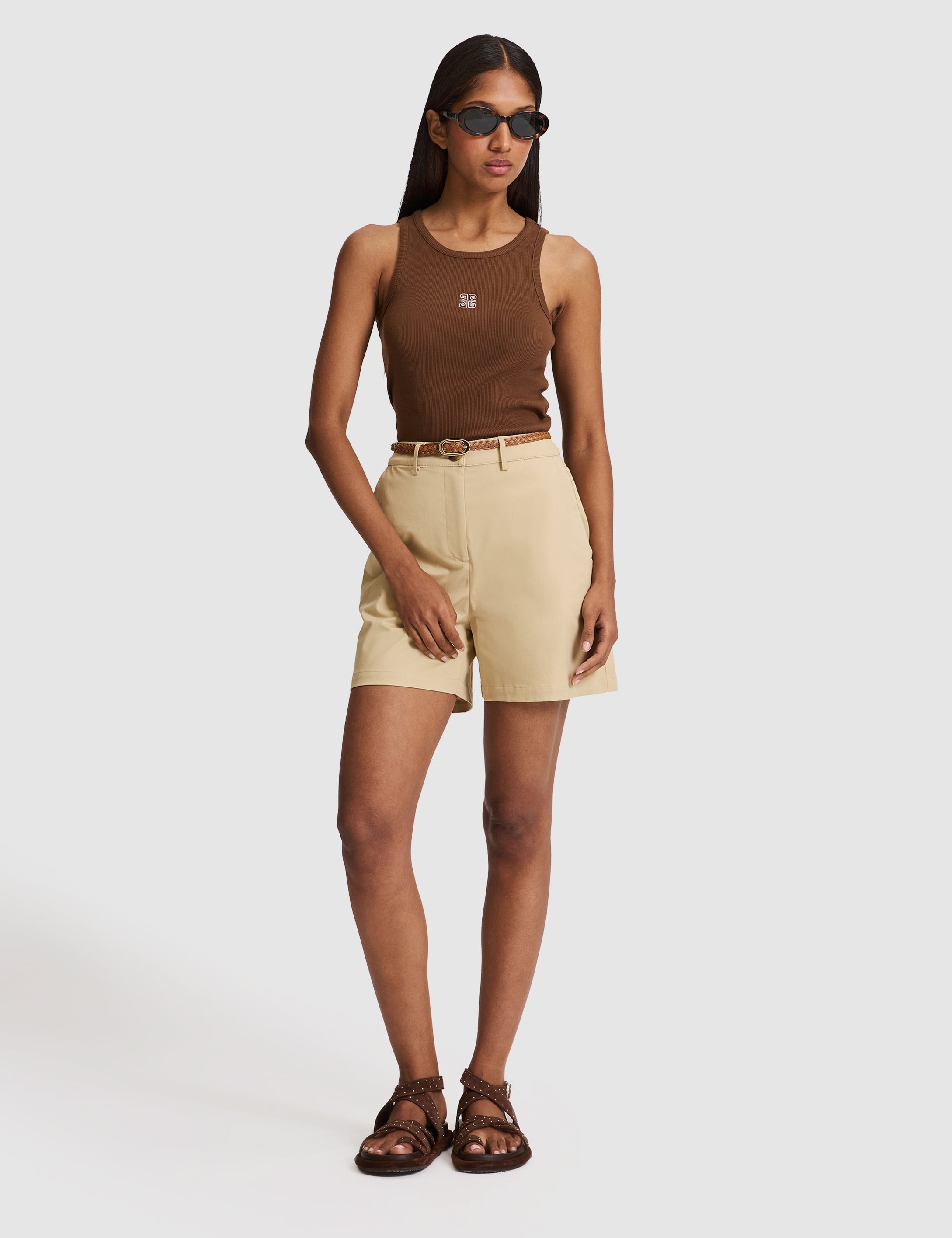 Bej Comfort Fit Bermuda Şort - 50325144003