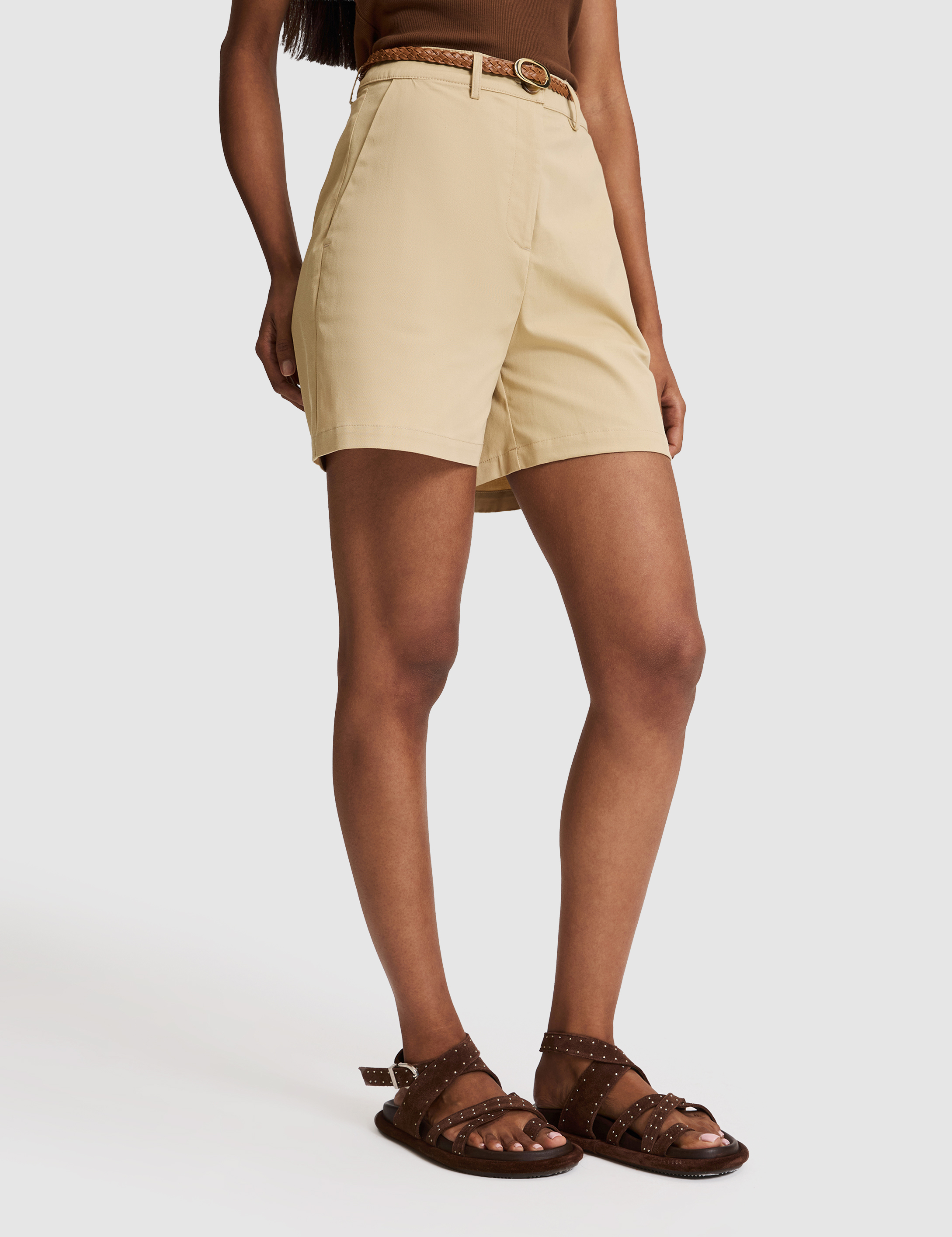 Bej Comfort Fit Bermuda Şort - 50325144003